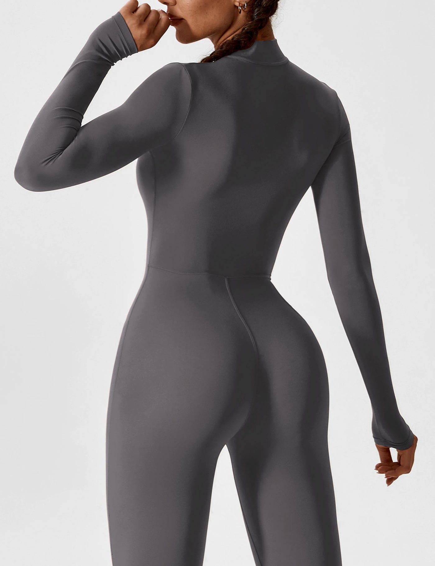 SleekFit Langarm-Jumpsuit mit Reißverschluss