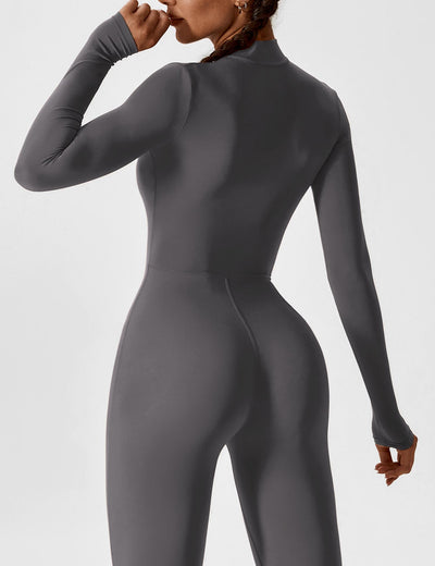 SleekFit Langarm-Jumpsuit mit Reißverschluss