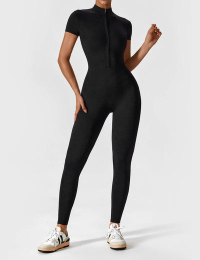 SleekFit Langarm-Jumpsuit mit Reißverschluss