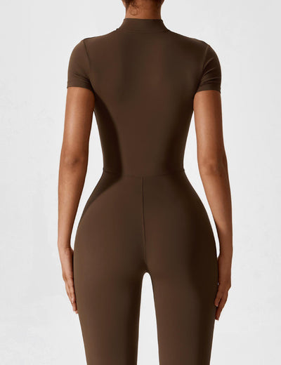 SleekFit Langarm-Jumpsuit mit Reißverschluss