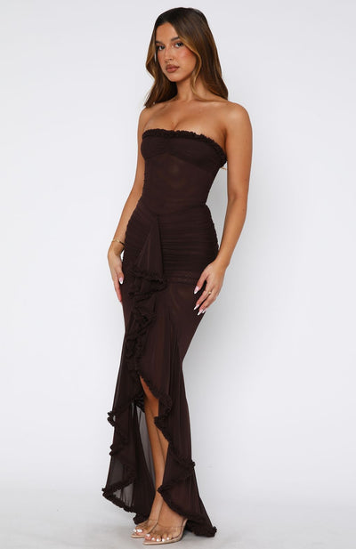 Liana™ | Ruffled Mesh Maxi Dress